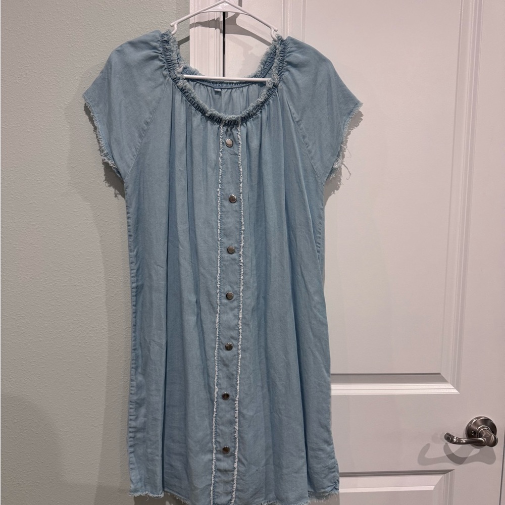 Amazon Women's Mini Dress - Light Blue